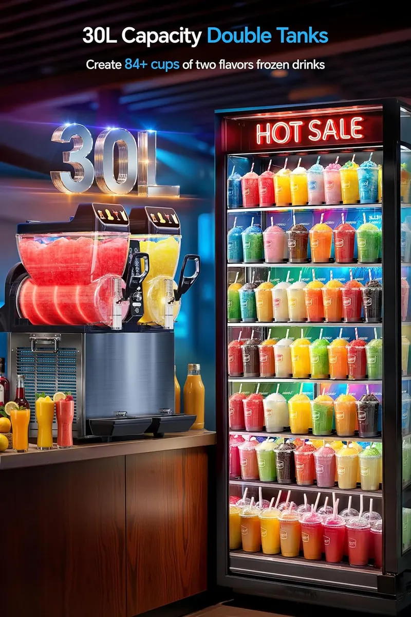 Tessanovi 2-Tank Frozen Drink Maker for Margarita